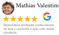 Avaliação 5 estrelas de cliente no Google: Profissionais competentes e ótimo atendimento.